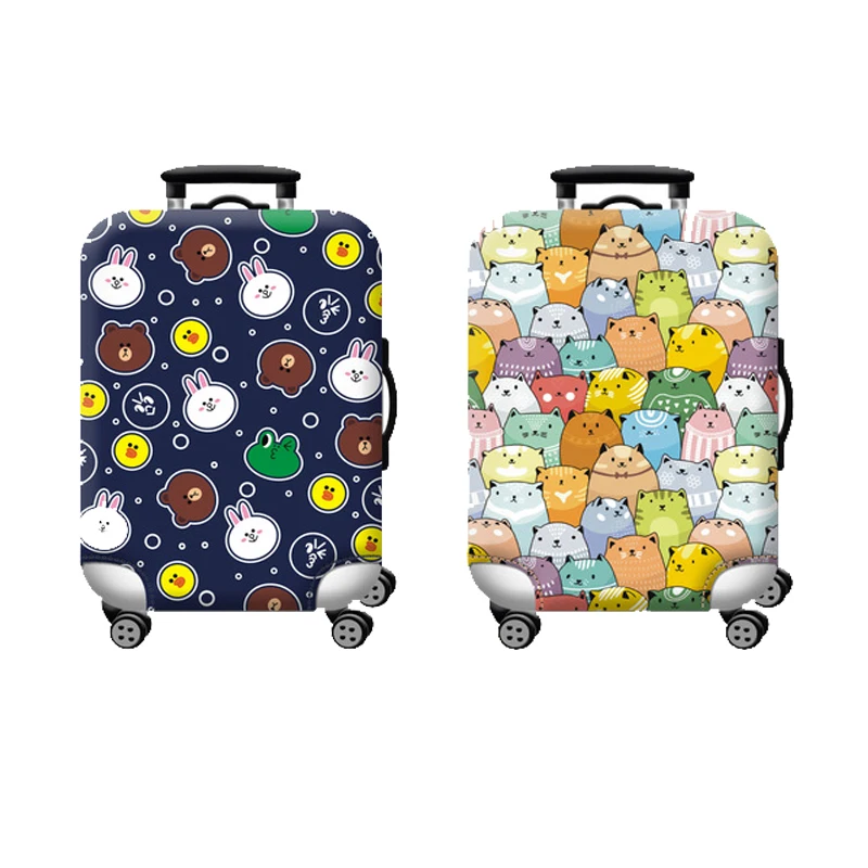 

Thickest Luggage Suitcase Elastic Protective Cover for19-32 Inch Travel Suitcase Cover Cartoon Travel Cover