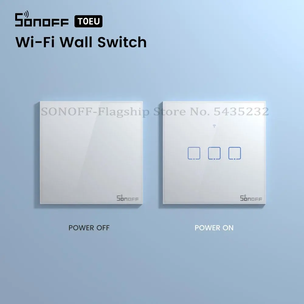 Itead SONOFF умный сенсорный переключатель T0EU 1/2/3 Wi Fi настенный светильник Стекло