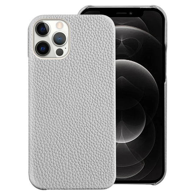 LANGSIDI Cowhide Genuine Leather Phone case for iphone 13 Pro Max 12 13 mini 12 pro max 11 X XS MAX 8 7plus SE Luxury back cover gray