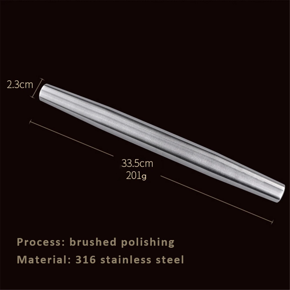 316 Вертлюги Из Нержавеющей Стали, штифты для лапши для теста пирога, корочки, инструменты для выпечки, не липкие, не плесень, гладкая полировка 33,5 см