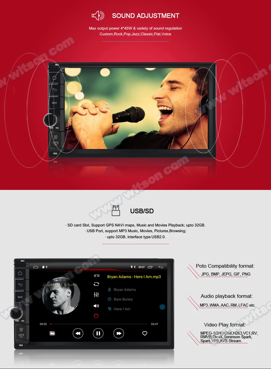 Sale 7" Android 9.0 OS 2 Din Car Multimedia Two Din Car Navigation GPS Double Din Car Radio with Built-in Digital Signal Processor 5