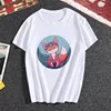 2022 new kawaii fox printed T shirt Women hipster cute T-shirt female Fashion seasons Harajuku white 0-neck tops Tshirt clothing ► Photo 3/6