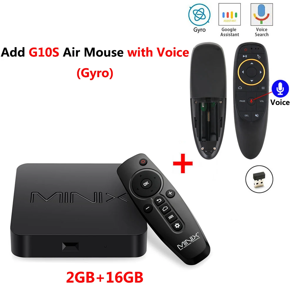 MINIX NEO T5 Google Сертифицированный Android 9,0 ТВ приставка Amlogic S905X2 2GB 16GB 2,4G 5G WiFi Bluetooth 4K HD OTA Smart медиаплеер - Цвет: MINIX T5 add G10S