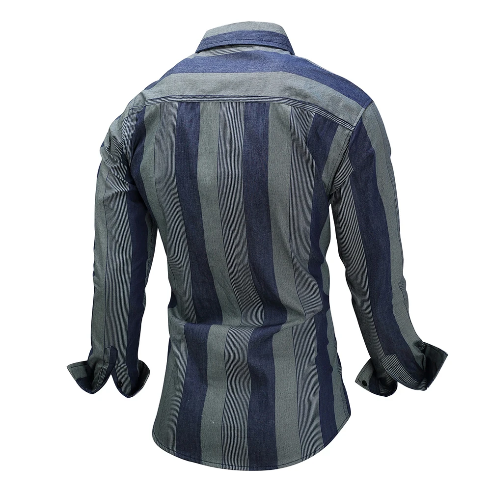 Модная мужская Повседневная рубашка с принтом длинным рукавом 100% хлопок деловые