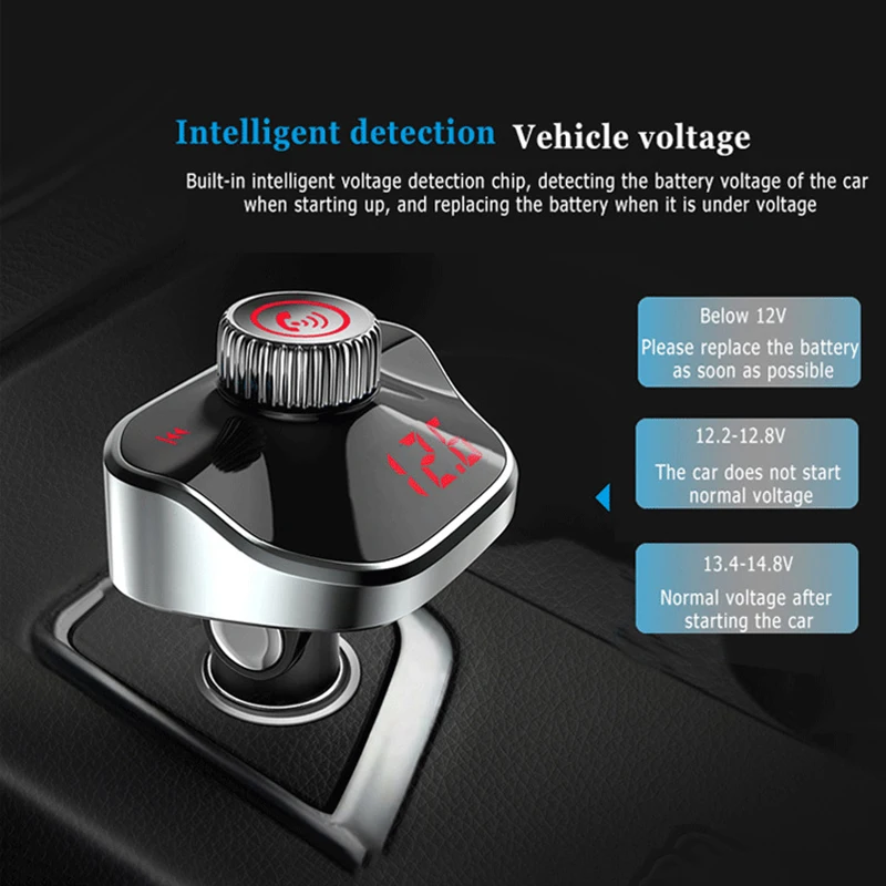 Bluetooth 4,2 fm-передатчик Handsfree автомобильный комплект Двойной USB аудио приемник музыкальный плеер NC99