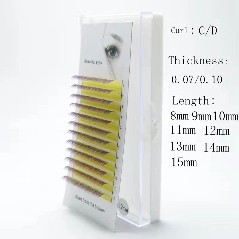 Новинка 0,0 7/0,10 C/D 8-15 мм индивидуальное наращивание ресниц красочные ресницы для модного шоу индивидуальное наращивание ресниц