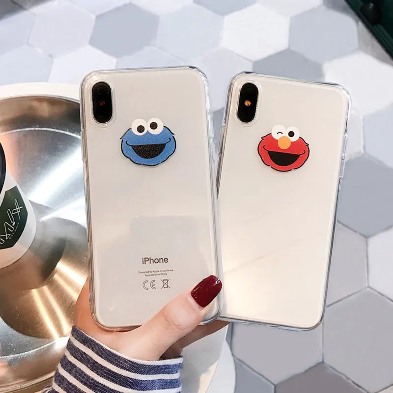 

Transparent Case For Iphone Elmo Iphone 11 Pro Case Back Cover 6 6S 7 8 XS XR XS MAX Iphone 8 Plus Case 6 Plus 7 Plus
