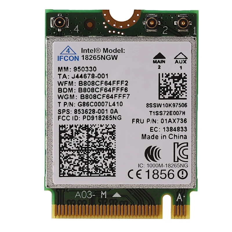 Горячая-Tri-Band Беспроводная-AC 2,4G/5G BT 4,2 для Intel 18265NGW Bluetooth 4,2 wifi модуль 867 Мбит/с wifi карта для ThinkPad T470 T570 T4