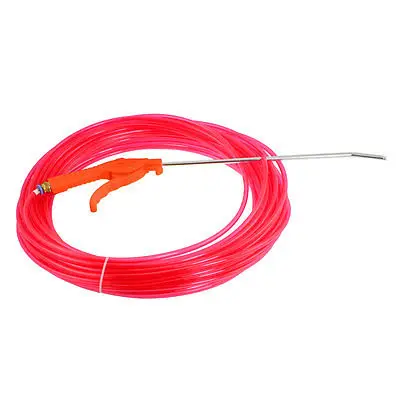 

4mm x 6mm Clear Red Polyurethane Tube PU Hose 20M w Air Blow Gun Jibnm