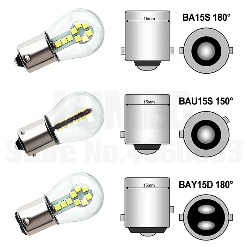 50x1156 P21W BA15S 1157 BAY15D 18 BAU15S светодиодный 3030 филаментный чип автомобильные тормозные огни автомобильная лампа заднего хода парковочная лампа