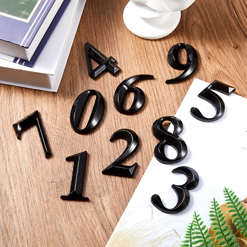 3D Mailbox Numbers Self-Adhesive Address Number Stickers Door Letters  Street Mailbox Sign for Apartment Home Office 