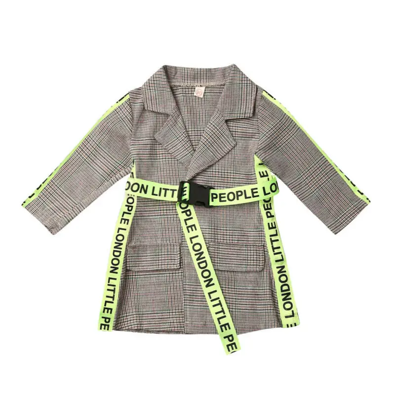 

Pudcoco Baby Spring Autumn Coat 2020 Toddler Kid Baby Girl Clothes Belted Coat Jacket Formal Outerwear 0-5Y