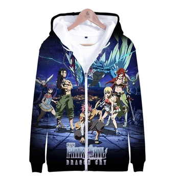 

Hot Sale Zipper FAIRY TAIL 3D Hoodies Men/Women Fashion Casual Harajuku Style Anime Sweatshirt FAIRY TAIL 3D Zipper Hoodies