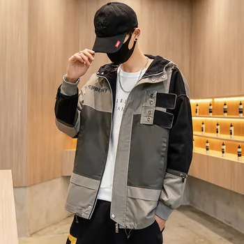 

2020 Spring New Ins Tide Brand Hooded Oversized Loose Men's Jacket Casual Jacket Men