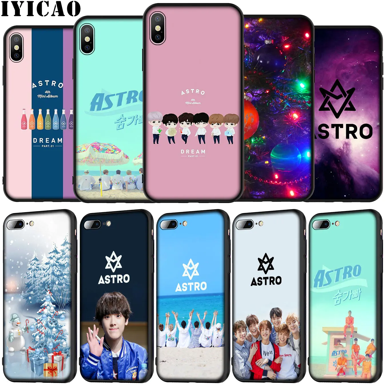 KPOP ASTRO Мягкий силиконовый чехол в форме сердца для телефона iPhone XR X XS 11 Pro Max 5 5S SE 6 6S 7