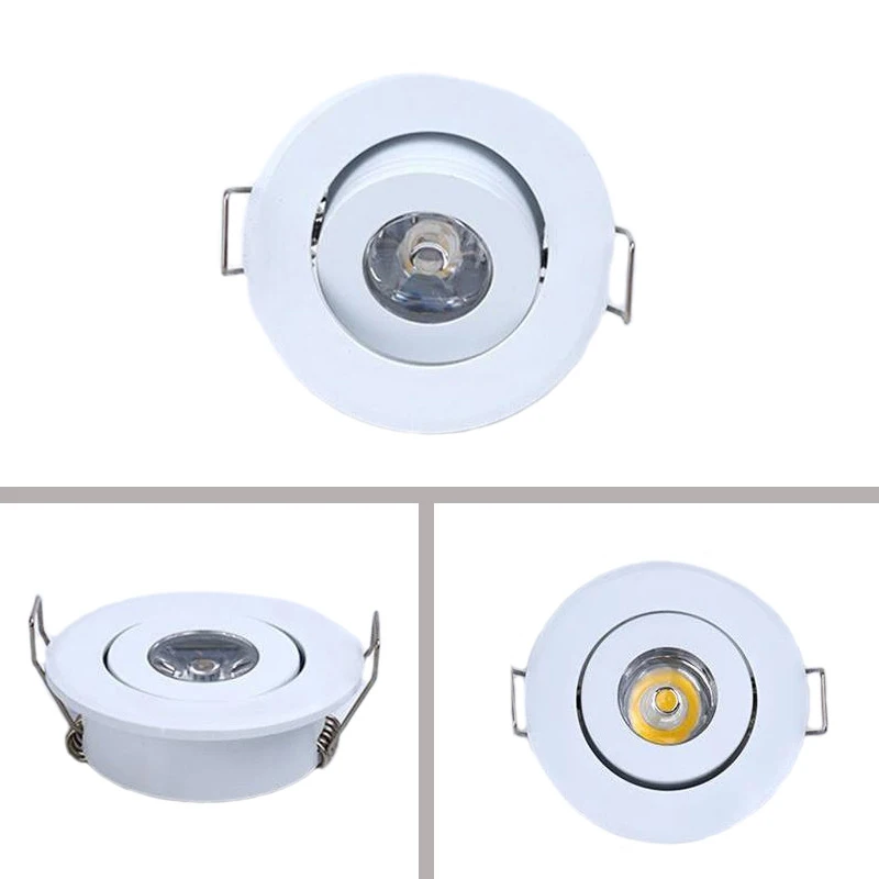4/10pcs Led 미니 통 1W 3W 디 밍이 가능한 스포트 라이트 Recessed 램프 AC85-265v 천장 조명 알루미늄 52mm 드라이버