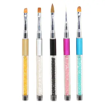 

1 Set/5pcs Precise Nail Art Brush Tool Stylish Nail Pen DIY Nail Paint Art Tool (Black, Pink, Yellow, Blue, White)