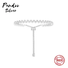 Модная подвеска Стерлинговое Серебро копия 1:1 копия, Регулируемый Серебряный вверх и вниз браслет для женщин Monaco Роскошные ювелирные изделия подарок