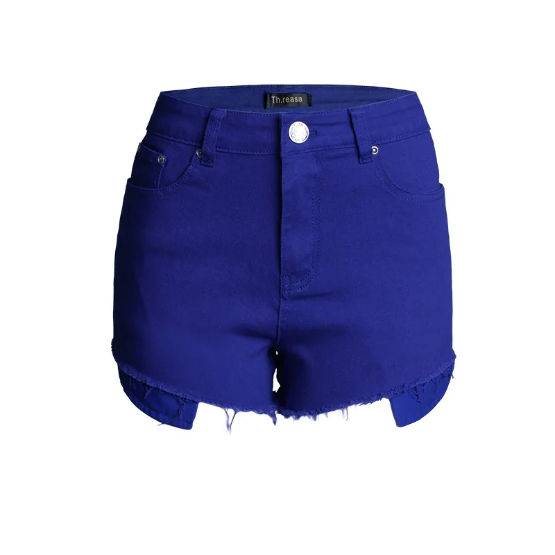 Summer Solid Color Wide Leg Shorts Women's Slim High Waist Candy Pants