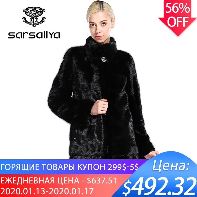 Best  Real Fur Coat Mink Women Winter Natural Fur Mink Coats And Jackets Female Long Warm Vintage Women C