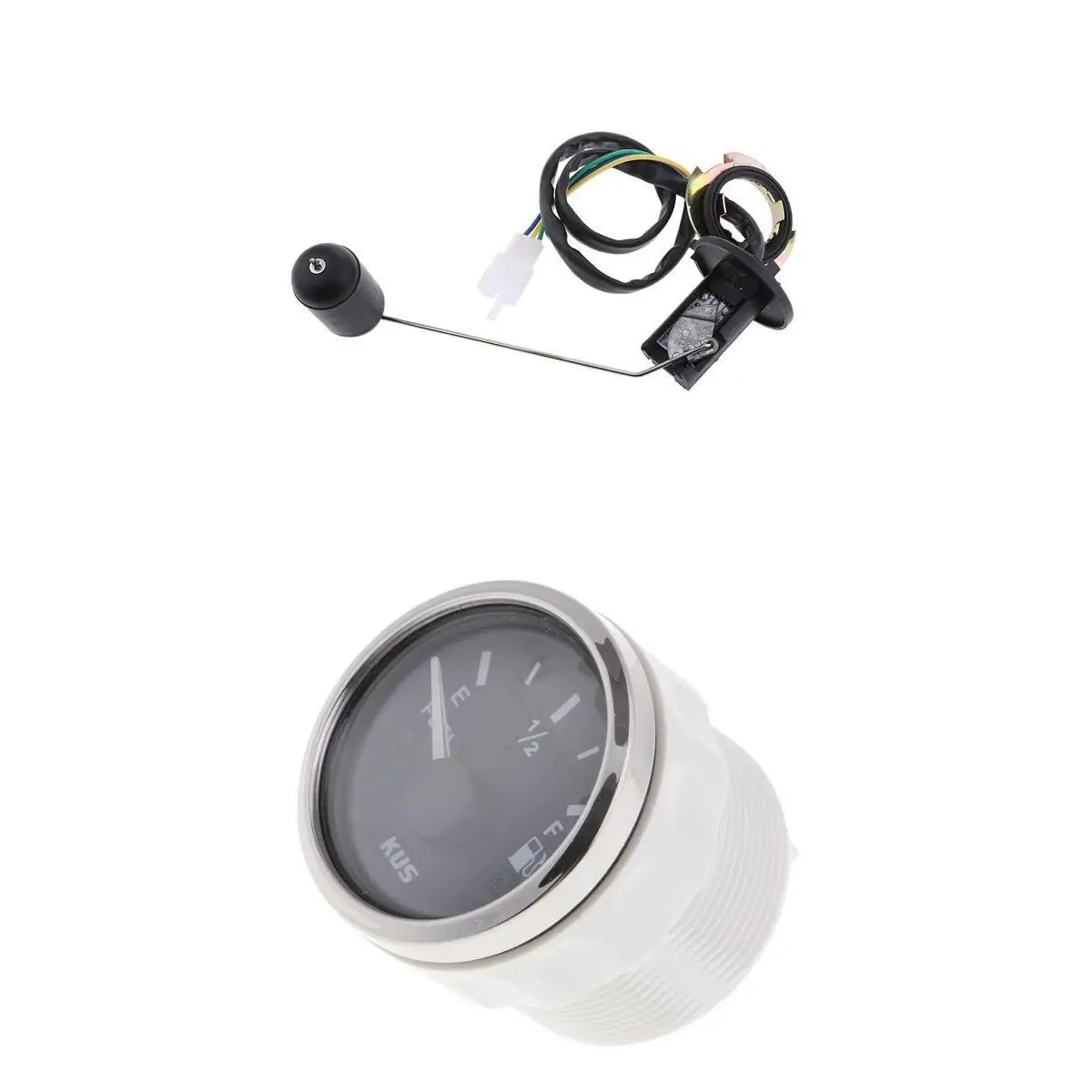 Adjustable Fuel Level Sender Sending Unit + 2inch Black Fuel Level Gauge Meter