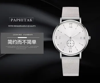 

Montre Homme Women Men Stainless Steel Watches Crystal Analog Quartz Bracelet Wrist Watch Simple Personality Clock Reloj Mujer