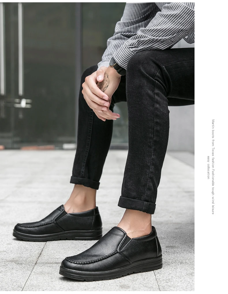 Men Loafers Light Leather Casual Shoes 2020 Autumn Male Outdoor Walking Shoes Comfortable Mens Sneakers Soft Loafers Mens Shoes