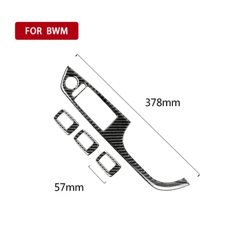 

For BMW E90 E93 3 Series RHD Carbon Fiber Car Interior Door Window Switch Panel Cover Trim Car Styling Accessories 4Pcs/Set