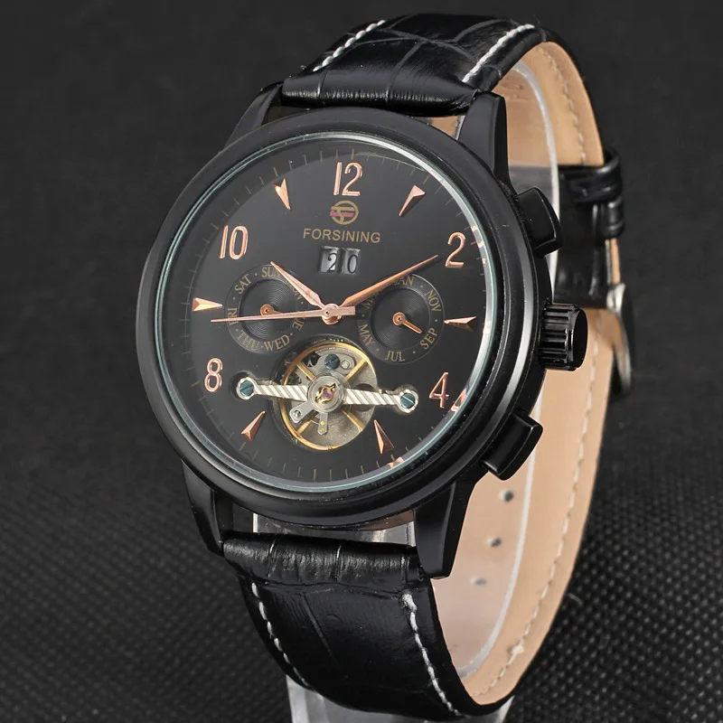 

Hot Selling forsining Fashion Casual Large Dial Tourbillon Fully Automatic Mechanical Wrist Watch
