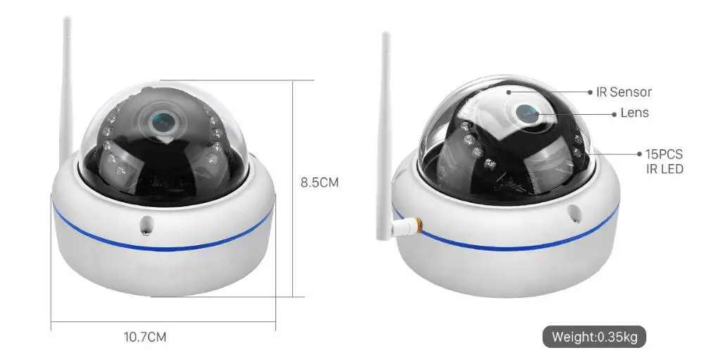 Hamrolte Yoosee Wifi камера HD 1080P Проводная Беспроводная ONVIF ip-камера Nightision Антивандальная уличная Wifi камера