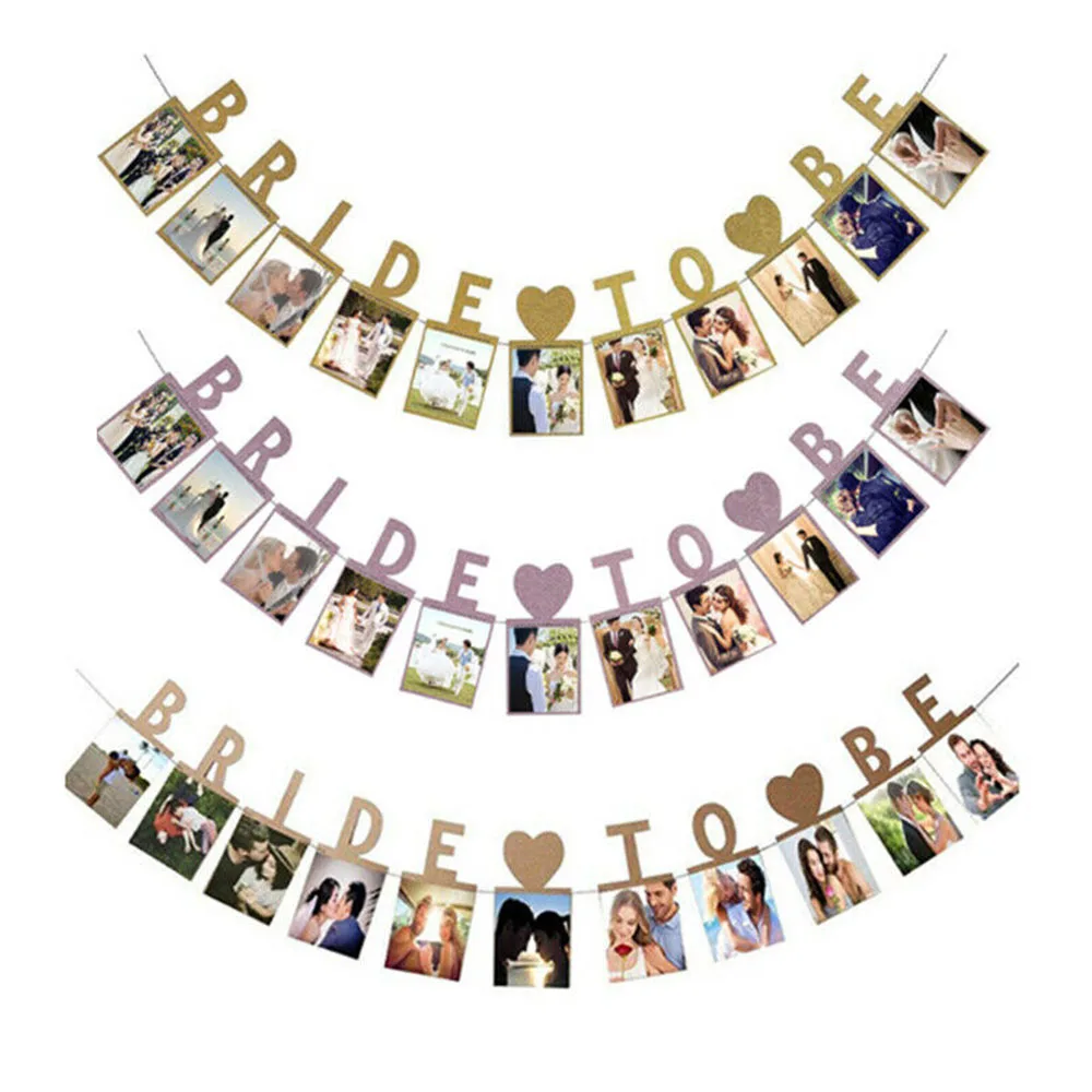 Bride To Be Hen Do Party Photo Bunting Banner Garland Decor Wedding Bridal Props