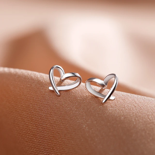 Buy Pleats of Heart Silver Earrings |GRT Jewellers