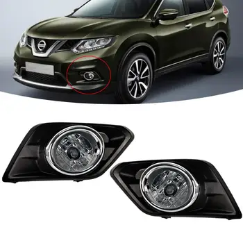 

Magic ColorM Car Chrome Cover Fog Light Halogen Headlight Auto Fog Lamp Accessories For Nissan X Trail 2014~2016 Light Assembly