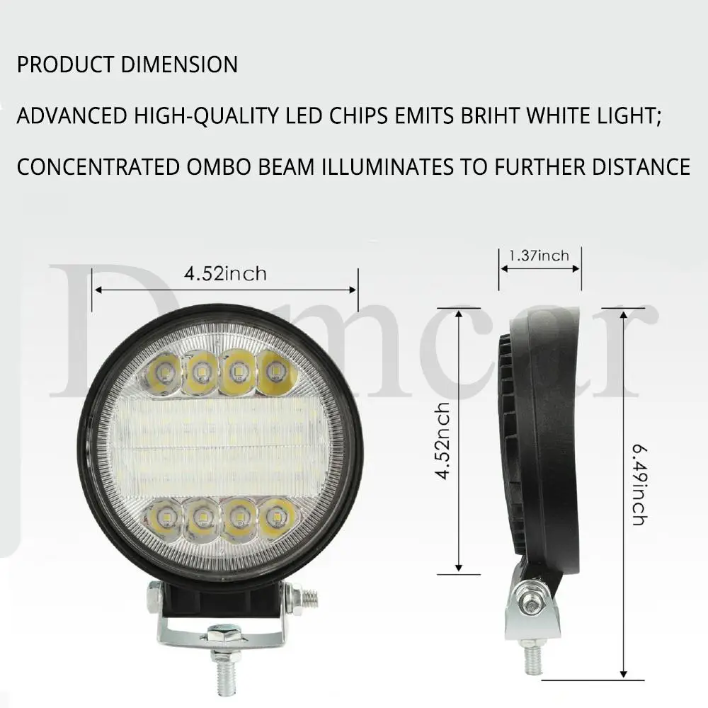 1 PCS 72W 4x4 LED Light Bar for 12V Car SUV ATV Boat Tractor Automobile Lamp Off Road Led Headlight Car Lights Combo Work Light