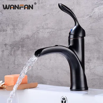 

Basin Faucets Waterfall faucet for Bathroom Basin Mixer Tap Single Handle Sink Mixer Tap Deck Mounted Bathroom Torneiras S79-387
