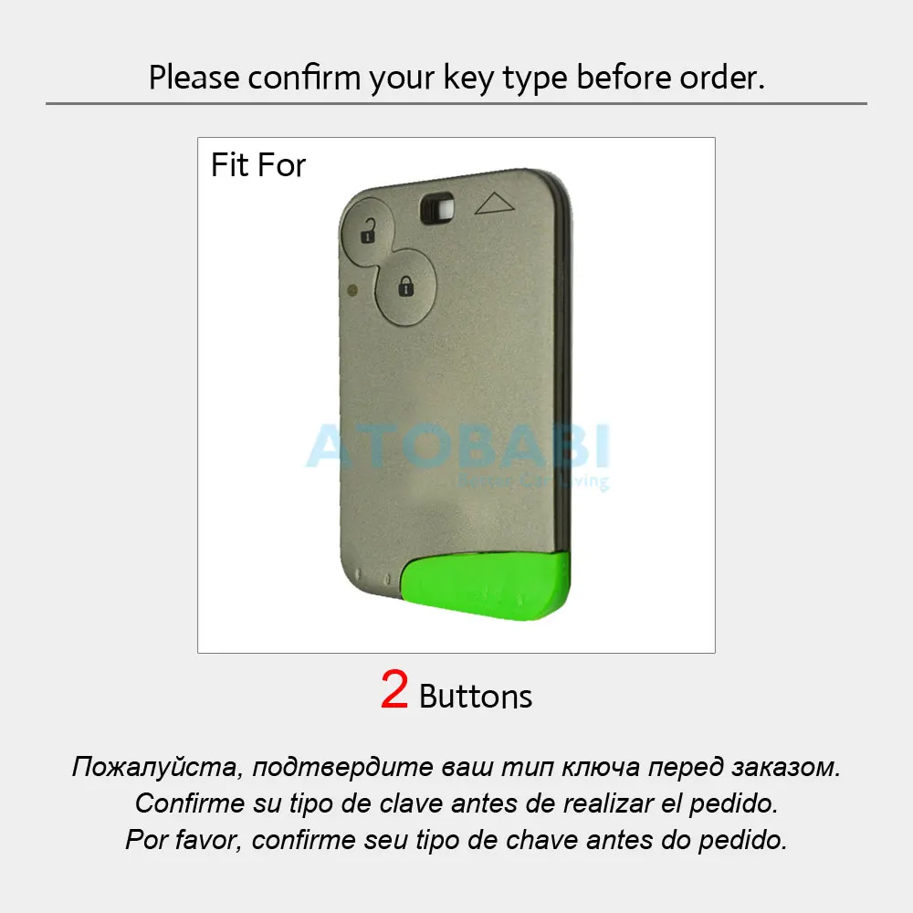 Кожаный чехол для ключа автомобиля Renault Laguna Espace 2 кнопки Smart Keyless Remote Fob Защитная