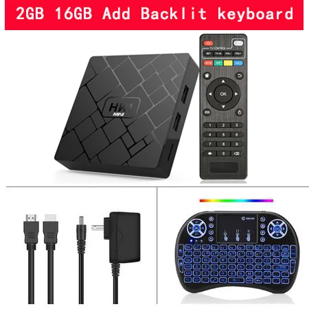 2G 16G Add keyboard HK1 Мини Смарт ТВ приставка Android 9,0 2 Гб 16 Гб RK3229 четырехъядерный wifi 2,4G 4K 3D Google Netflix приставка медиаплеер pk x96 мини - Цвет: 2G 16G Add keyboard