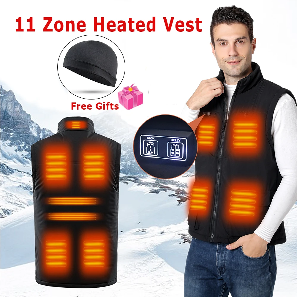 Man Electronic Heated Jacket Intelligent Heating Vest USB Waterproof Work 