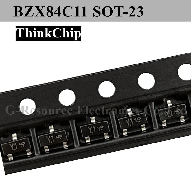 

Диод стабилизированный напряжения SMD BZX84C11 SOT-23 BZX84 10V S0T23 (Маркировка Y1), 100 шт.