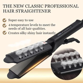 

Hair Straightener Tourmaline Steam Ceramic Vapour Release Hair Styling Tool FOU99