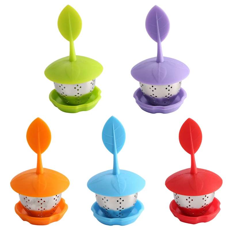 

1Pcs Leaf Shaped Reusable Kitchen Gadgets Food Grade Tea Strainer Tea Infuser Tea Accessories Silicone