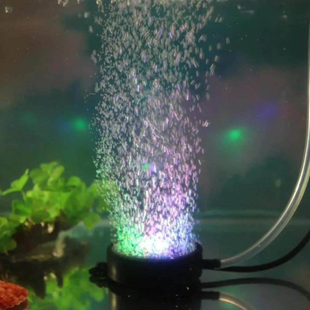 Aquarium Landscaping Decoration Seven Color Aquarium Lights Led Diving Lights Aquarium Lights Pan Lights Round Bubble Lights