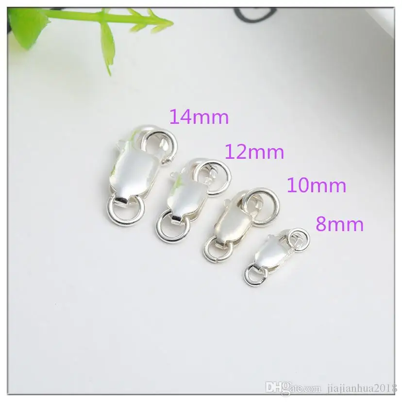 necklace clasp 8mm 925 застежка из стерлингового серебра застежка для бус ожерелье из стерлингового серебра аксессуары браслет аксессуары серебро Аксессуары - Цвет: necklace clasp 8mm