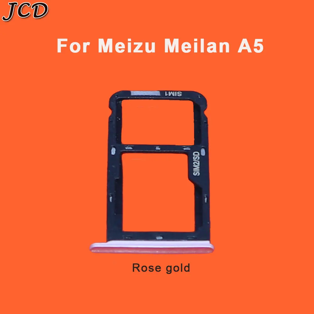 Rose gold JCD Sim держатель для карт лоток Слот для карт для Meizu Meilan A5 M5C M710H Мобильная sim-карта адаптеры карт - Цвет: Rose gold