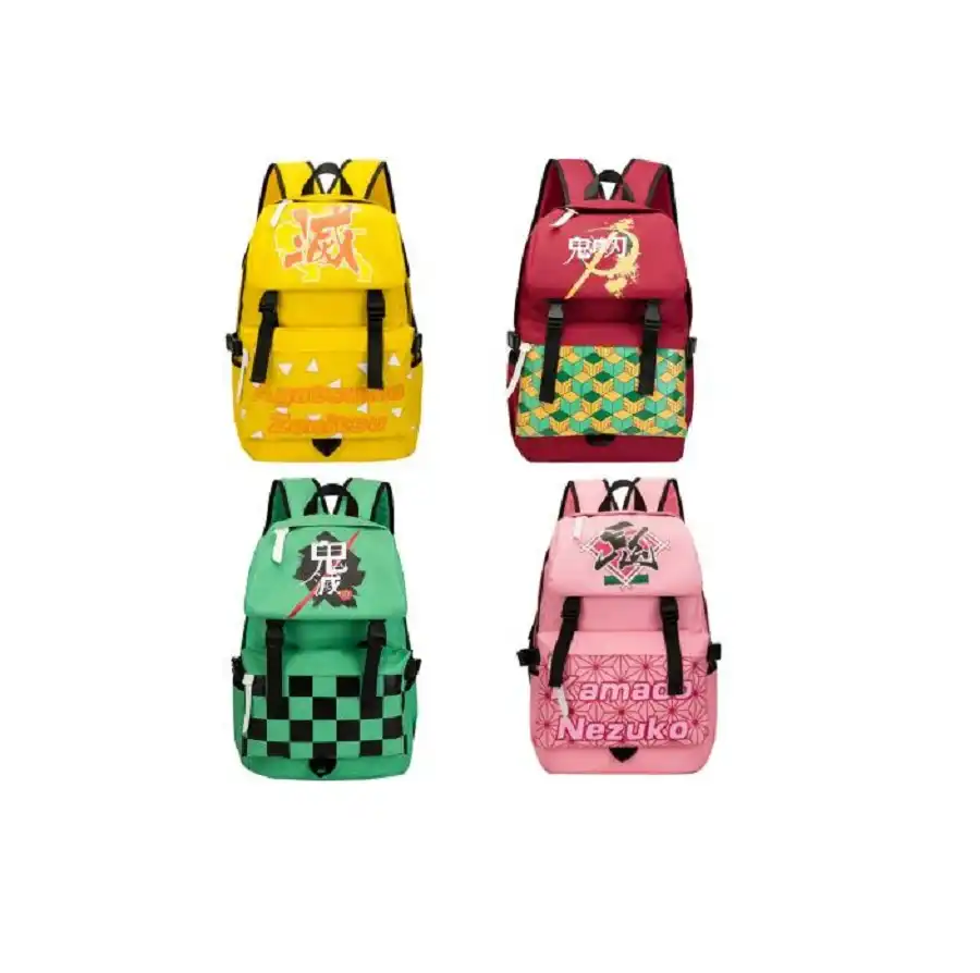 Aoibox Japanese Anime Backpack Demon Slayer Backpack Unisex Canvas Shoulders Bag 10 6x4 7x16 5inh Multicolors Kids Furniture Decor Storage Kids Furniture Decor Storage Kiririgardenhotel Com