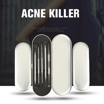 

5 Piece Set Blackhead Acne Acne Extraction Tool Stainless Steel Acne Acne Acne Set Facial Skin Care