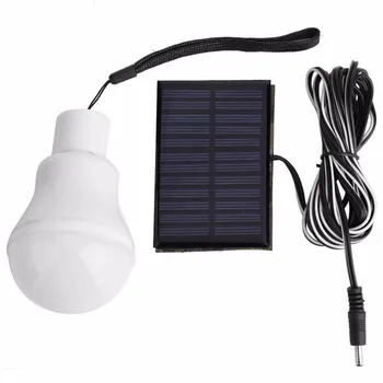 

Separable LED Solar Light with wire,solar Panel Powered Emergency Bulb 110LM sunlight powered lamp For Outdoor Garden lighting