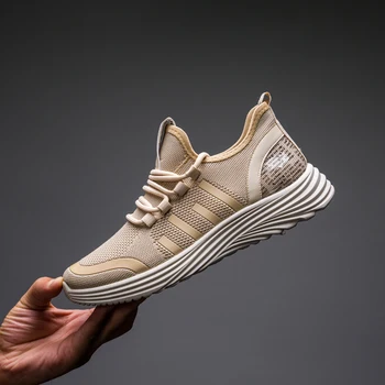 

High Quality Men Shoes Casual Sneakers Flat Mesh Man Shoes Sneaker Lace-up Round-toes Sneakers Men Plus Size Comfortable