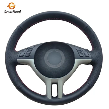 

Hand-stitched Black PU Artificial Leather Steering Wheel Cover for BMW E39 E46 325i E53 X5