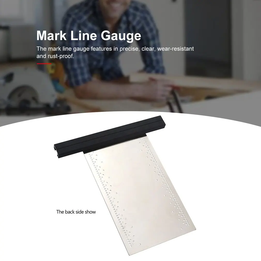 Деревообрабатывающий Scriber T-type Mark Line деревянный квадратный макет метрический знак Калибр суппорт Линейка плотник измерительный инструмент